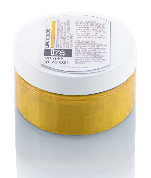 Silikomart i78 Yellow Azo-Free Hydrosoluble Food Colouring Powder - 25 g