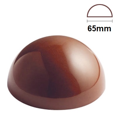 Pavoni 6.5 cm Half Sphere Polycarbonate Chocolate Mould