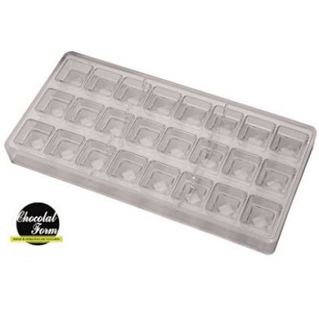 Chocolat Form Jewelled Square Praline Polycarbonate Chocolate Mould
