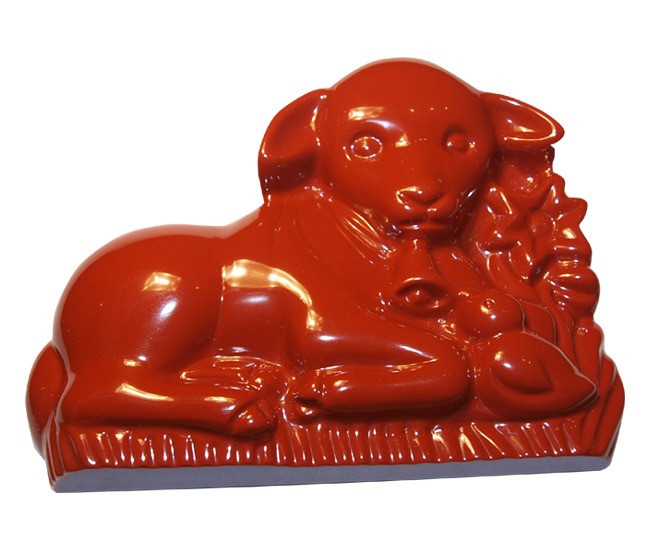 Cabrellon Sitting Lamb with Bell Polycarbonate Chocolate Mould