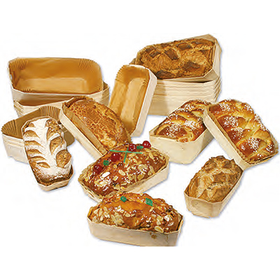 Mallard Ferriere Wooden Baking Moulds - 120mm x 60mm x 40mm - pack of 50