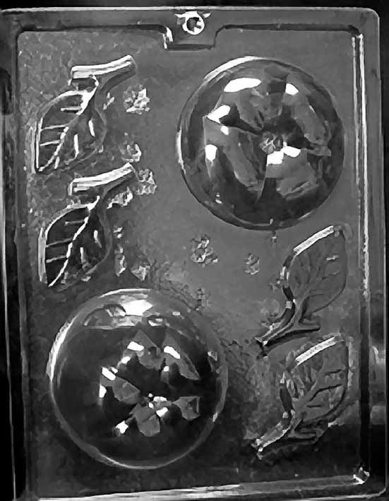 3D Large Apple with Leaf Chocolate Mould