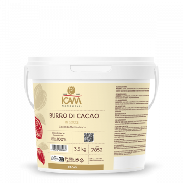 ICAM Deodorised Cocoa Butter in Drops 3.5kg Tub
