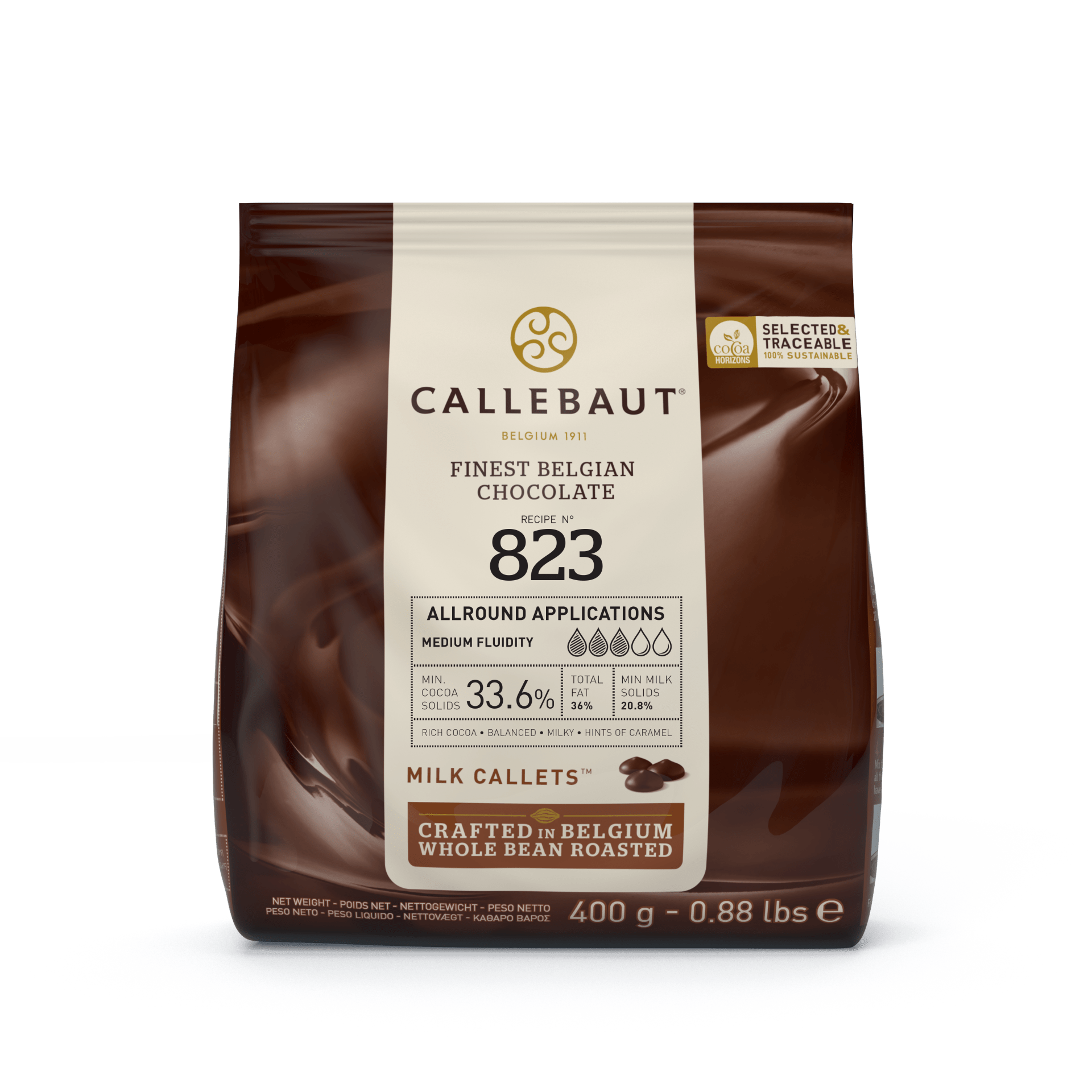Callebaut 35.1% Milk Chocolate Callets - 400g Bag