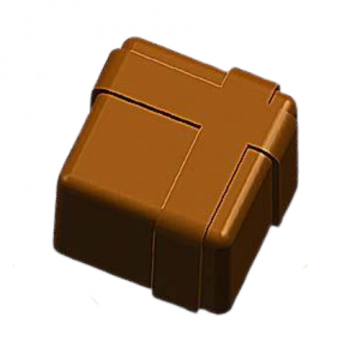 Deco-Relief Rounded Square Praline With Cross Polycarbonate Mould