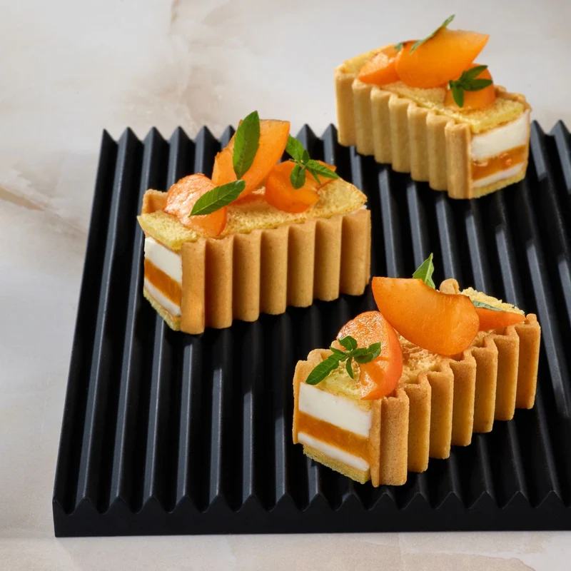 Pavoni Zig Zag Puff Pastry Moulds Kit  By Paolo Griffa 250x250mm