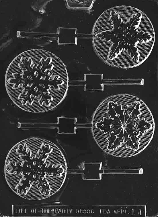 Assorted Snowflakes Lollipop Chocolate Mould