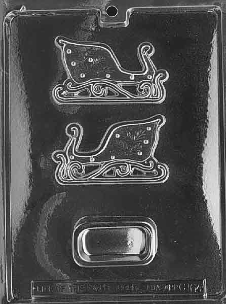 Small Sleigh Pour Box Chocolate Mould