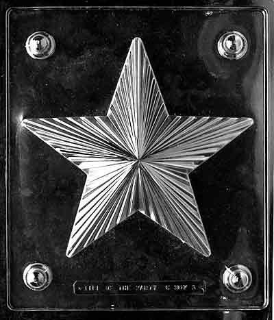 Large Star Pour Box Chocolate Mould - Top