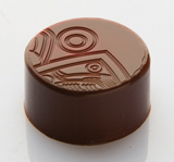 Chocolat Form Aztec Pattern Round Praline Polycarbonate Chocolate Mould