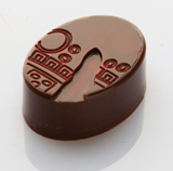 Chocolat Form Decorated Oval Praline Polycarbonate Chocolate Mould