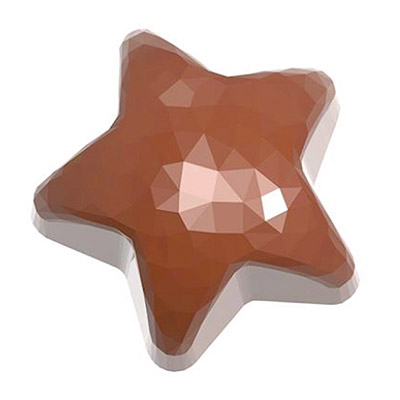 Chocolate World Faceted Star Polycarbonate Mould