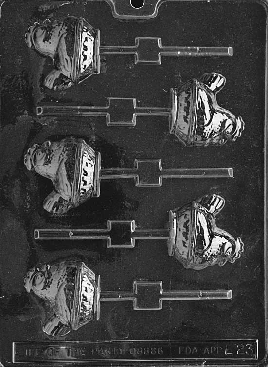 Hen in Basket Lollipop Chocolate Mould