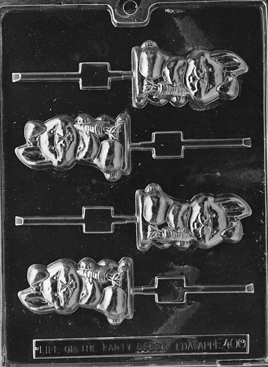 Easter Bunny with Carrot Lollipop Chocolate Mould