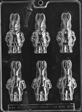 Boy and Girl Easter Bunnies Chocolate Mould