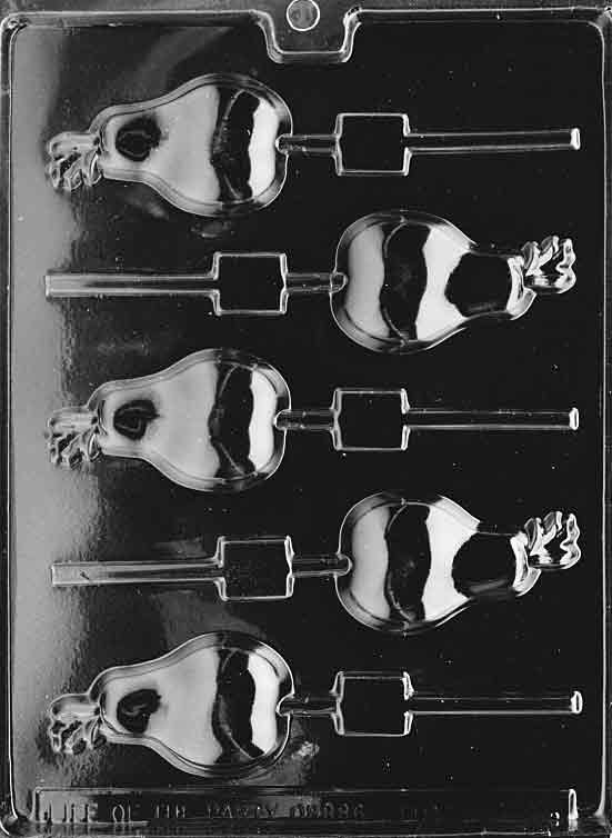 Pear Lollipop Chocolate Mould