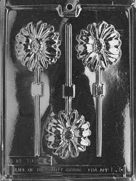 Long Stem Daisy Lollipop Chocolate Mould