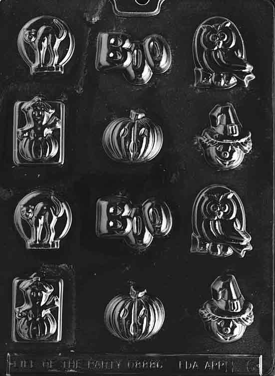 Halloween Assortment with "Boo" Chocolate Mould