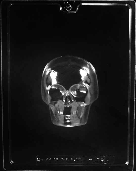 Medium 3D Skull Chocolate Mould - Front
