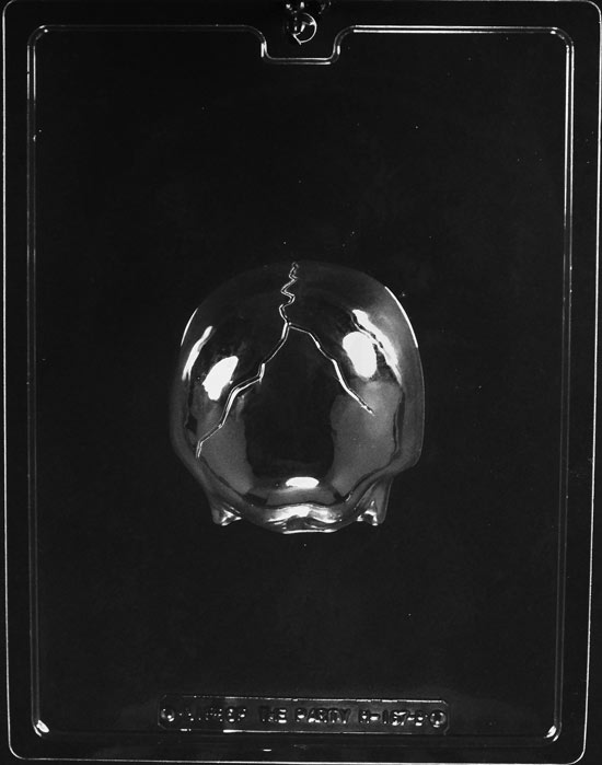 Medium 3D Skull Chocolate Mould - Back