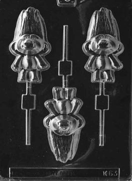 Troll Lollipop Chocolate Mould