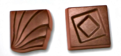 Cabrellon Wavy Layered Square Praline Polycarbonate Chocolate Mould
