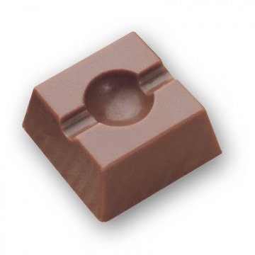 Martellato Square Praline with Centre Crease & Dish Polycarbonate Chocolate Mould