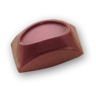 Martellato Rectangular Praline with Oval Dish Centre Polycarbonate Chocolate Mould
