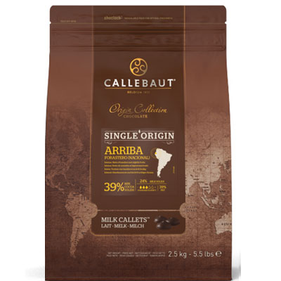 Callebaut Arriba 40.5% Milk Chocolate Couverture - 2.5kg Bag