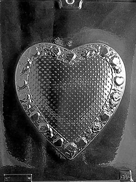Large Fancy Heart Pour Box Chocolate Mould - Top Part