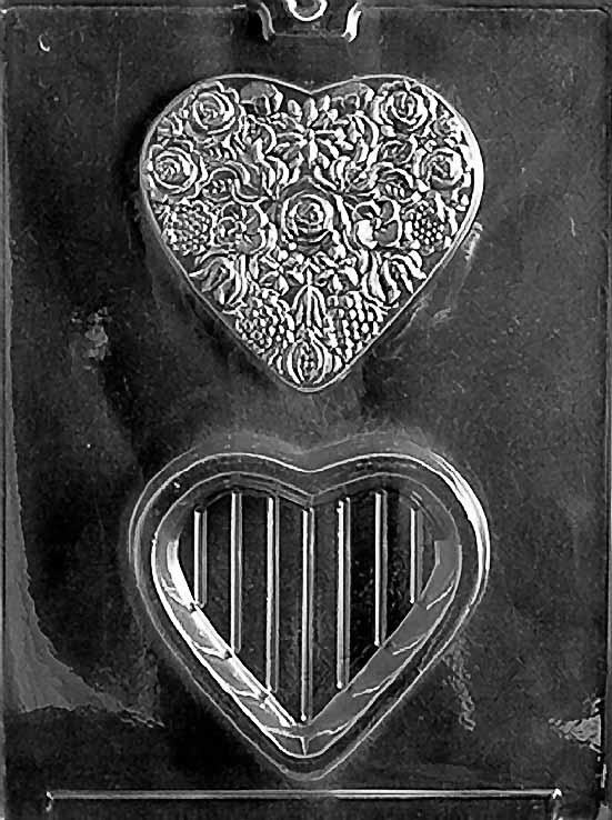 Flower Heart Pour Box Chocolate Mould