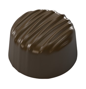 Implast 30mm Waves Design Round Praline Polycarbonate Chocolate Mould