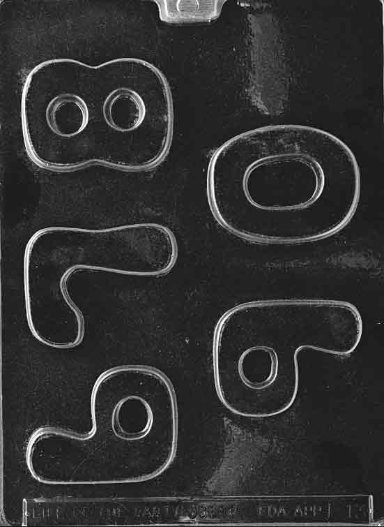 Numbers 6-0 Chocolate Mould