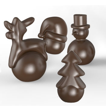 Chocolate World Christmas Ball Polycarbonate Chocolate Mould