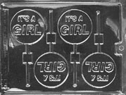 It's a Girl Lollipop Chocolate Mould