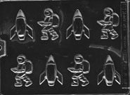 Spacemen and Rockets Chocolate Mould