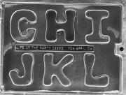 Large Letters G-L Chocolate Mould
