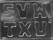 Large Letters S-U Chocolate Mould