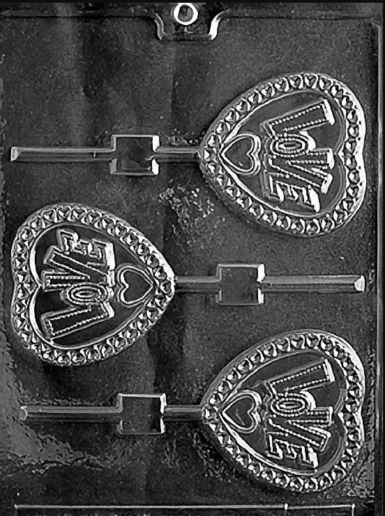 Love Heart Lollipop Chocolate Mould