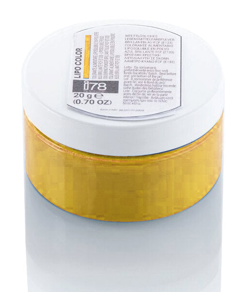 Silikomart i78 Yellow Azo-Free Hydrosoluble Food Colouring Powder - 25 g by Home Chocolate Factory - professional pastry and chocolate equipment