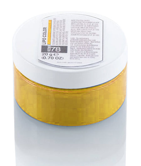 Silikomart i78 Yellow Azo-Free Hydrosoluble Food Colouring Powder - 25 g by Home Chocolate Factory - professional pastry and chocolate equipment
