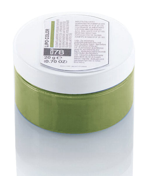 Silikomart I78 Green Azo-Free Lipo-Soluble Food Grade Colouring Powder - 20g by Home Chocolate Factory - professional pastry and chocolate equipment