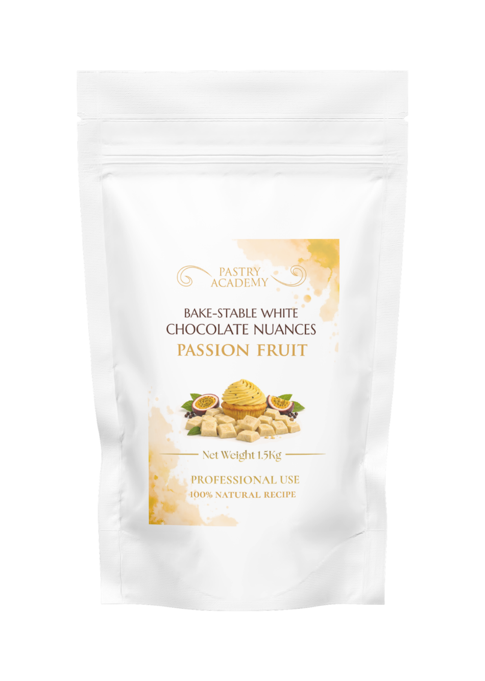 Passion Fruit White Chocolate Chunks - 1.5kg by Home Chocolate Factory - professional pastry and chocolate equipment