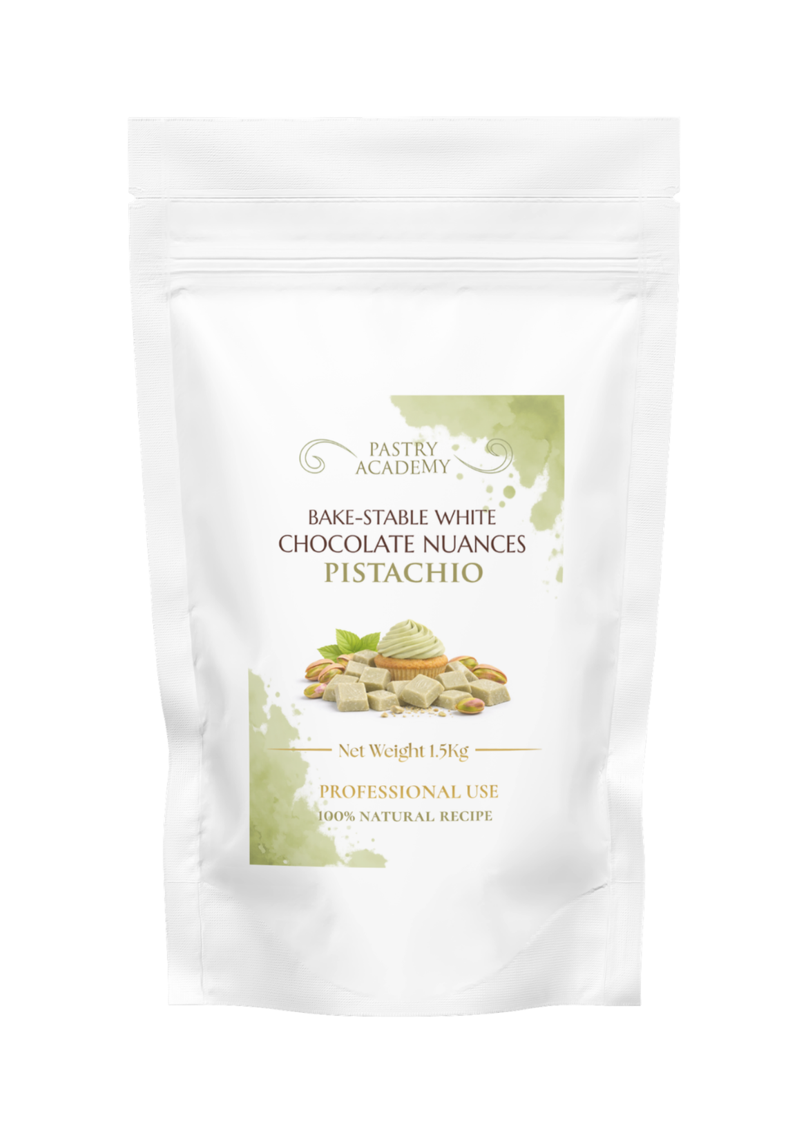 Pistachio White Chocolate - 1.5kg by Home Chocolate Factory - professional pastry and chocolate equipment