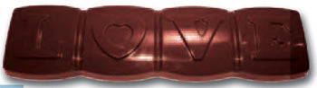 Cabrellon 40g Love Bar Polycarbonate Chocolate Mould by Home Chocolate Factory - professional pastry and chocolate equipment