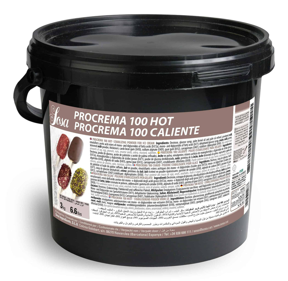 SOSA Procrema Hot 100 (3kg) by Home Chocolate Factory - professional pastry and chocolate equipment