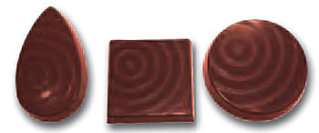 Cabrellon Pear Drop, Square & Roundel Praline Polycarbonate Chocolate Mould by Home Chocolate Factory - professional pastry and chocolate equipment