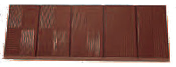 Cabrellon 25g Diagonal Pattern Break Apart Bar Polycarbonate Chocolate Mould by Home Chocolate Factory - professional pastry and chocolate equipment