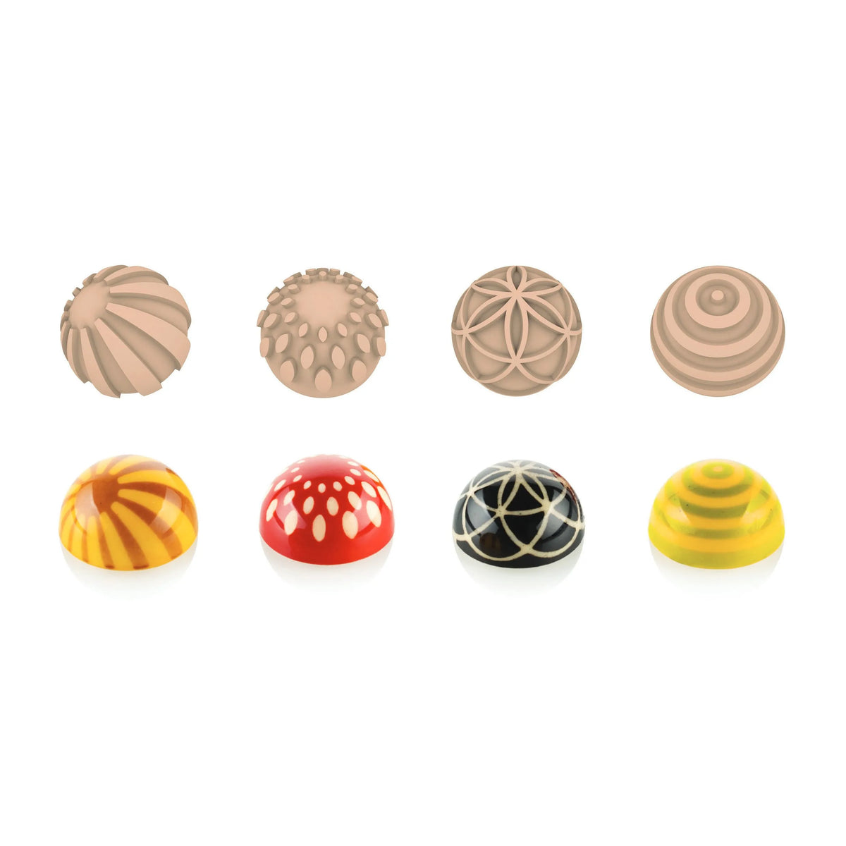 Silikomart - 4 Stamp handles by Home Chocolate Factory - professional pastry and chocolate equipment