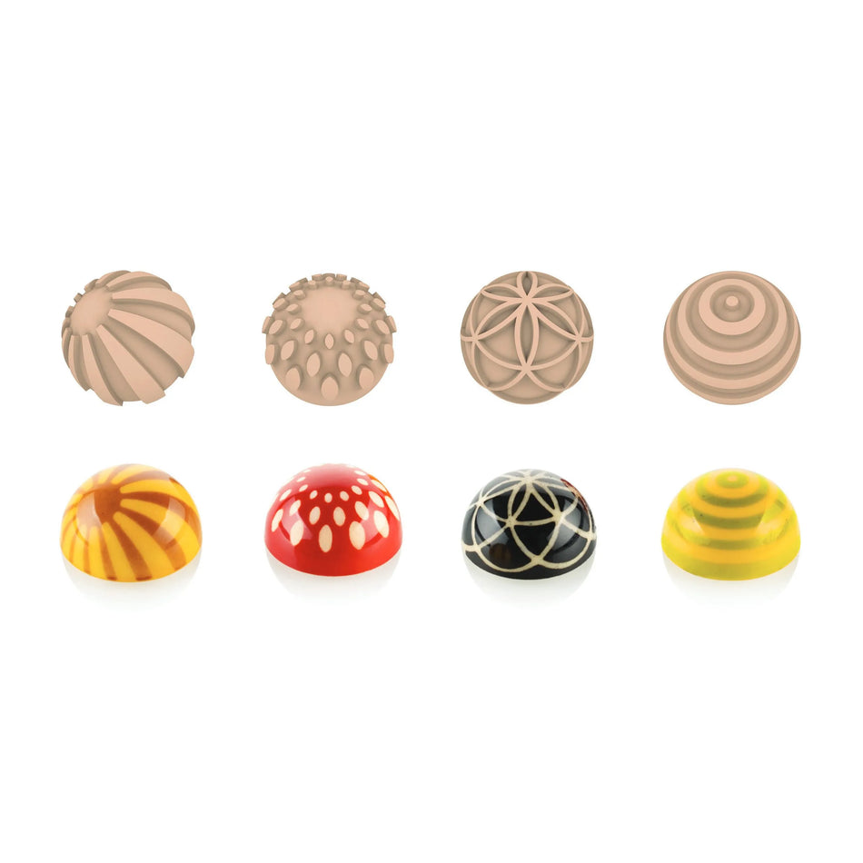 Silikomart Tritan mouldN24 dia31 H16mm +4 stamps